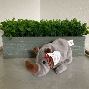 Ty Original Beanie Baby Spike The Rhino Retired 1996 No Errors